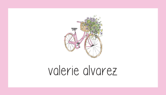 Pink Bicycle Folded Enclosure Cards